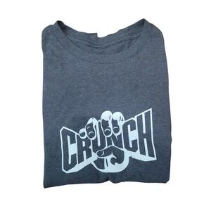 Men's CRUNCH T-Shirt Graphic Tee Gray Short Sleeve Casual Top